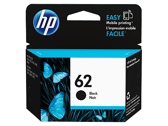 HP 62 Black Original Ink Cartridge, C2P04AN#140