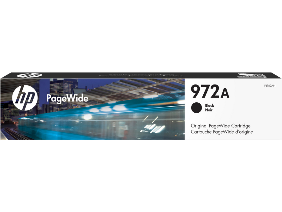 HP 972A Black Original PageWide Cartridge in Retail Packaging, F6T80AN